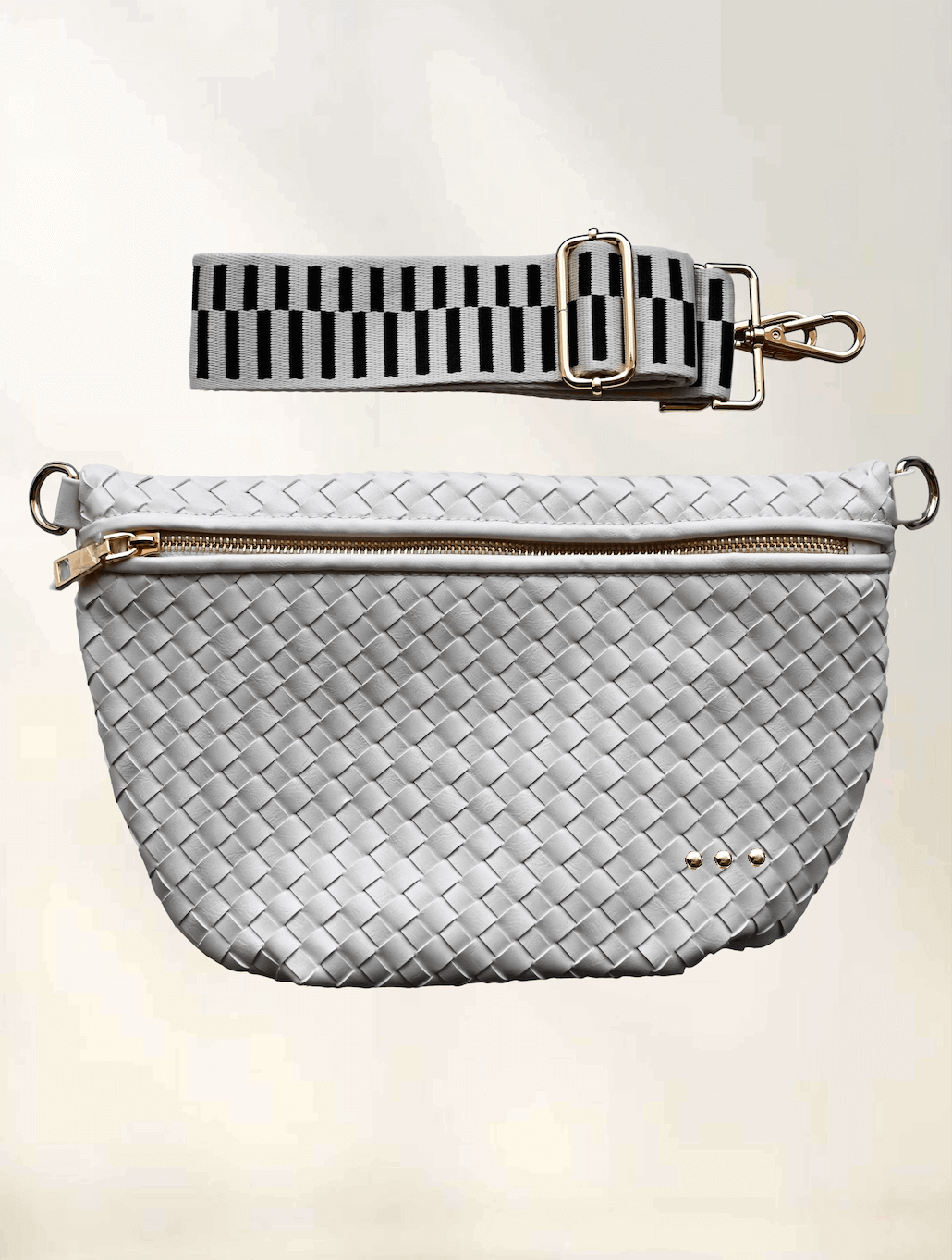 Westlyn Woven Bum Bag with Studded Detail