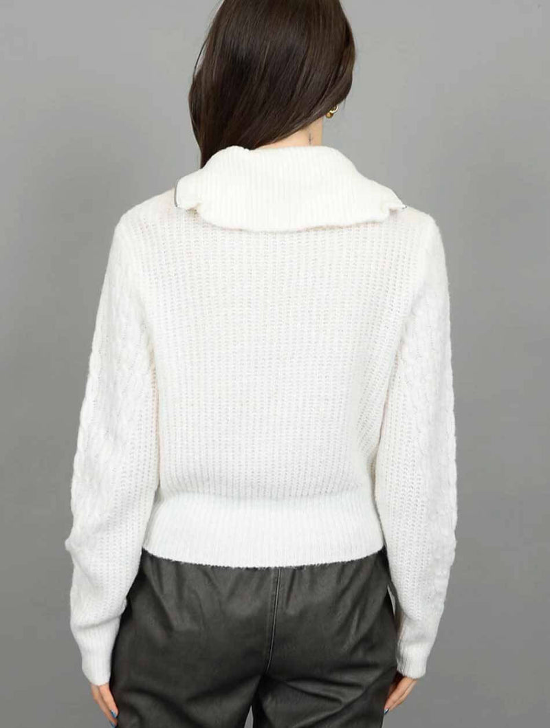 Long Sleeve Crew Neck Cardigan