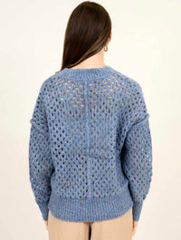 Nanumea V-Neck Sweater in Teal