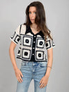 Lasa Short Sleeve Crochet Cardigan
