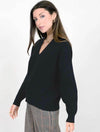 Manuela V-Neck Sweater in Black
