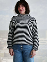 Lucretia Funnel Neck Stripe Sweater
