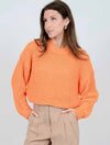 Darla Long Sleeve Crew Neck Pullover in Apricot