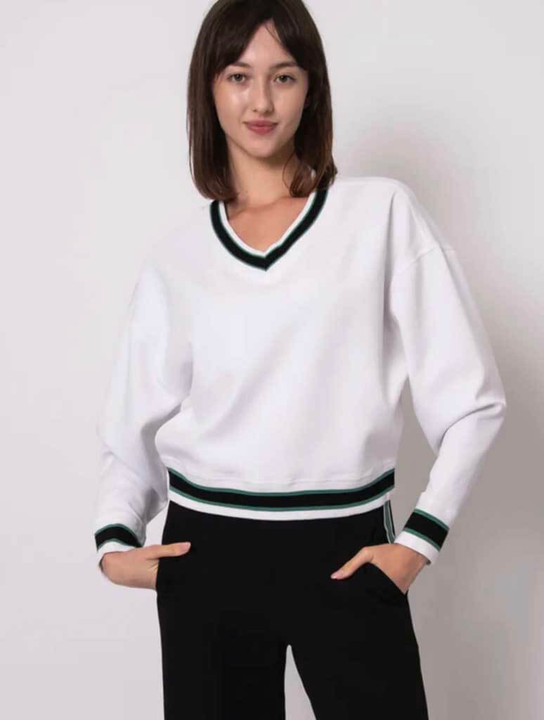 Varlyn Soft Knit V-Neck Long Sleeve Top