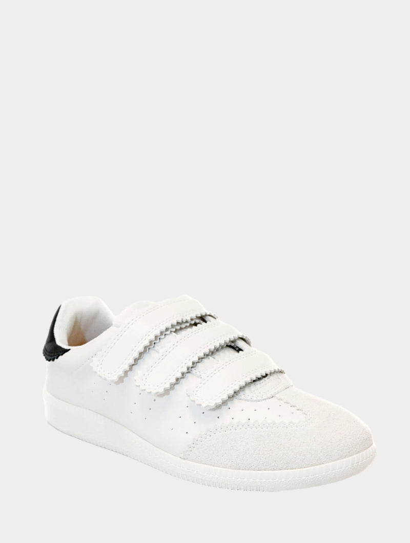 Silent D Seena Velcro Strap Sneaker with White Sole