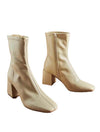 Silent D Carina Heeled Ankle Boot in Oat
