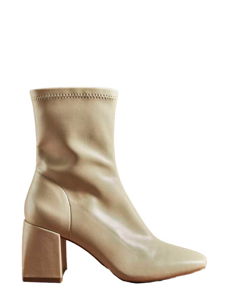 Silent D Carina Heeled Ankle Boot in Oat