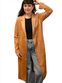 Faux Suede Duster