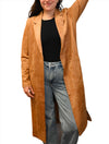 Faux Suede Duster