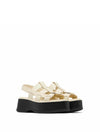 Sorel Dayspring Slingback Sandal in Honey White/Black