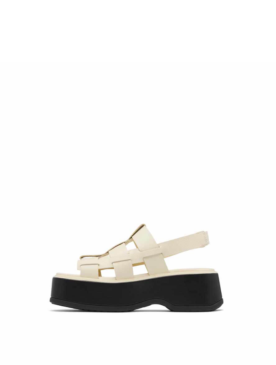 Sorel Dayspring Slingback Sandal in Honey White/Black