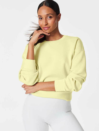 Spanx AirEssentials Crew Sweater in Lemon Lime