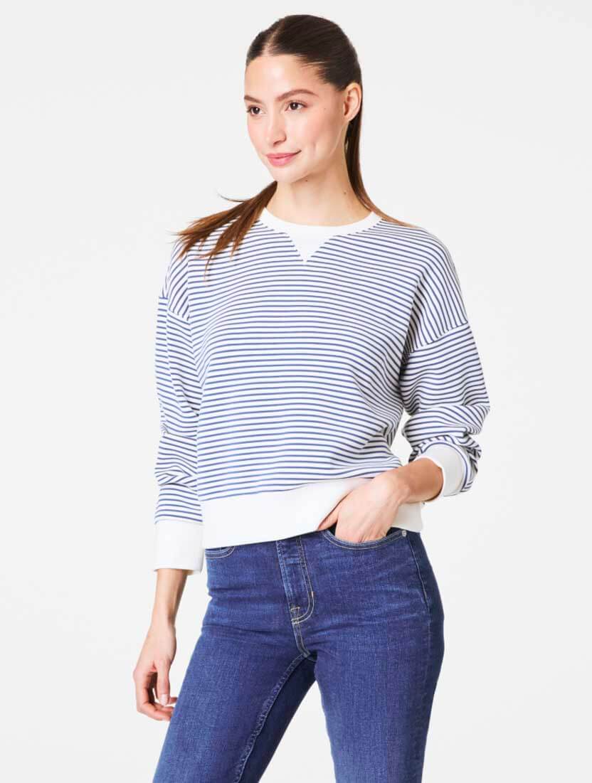 Spanx AirEssentials Striped Crewneck