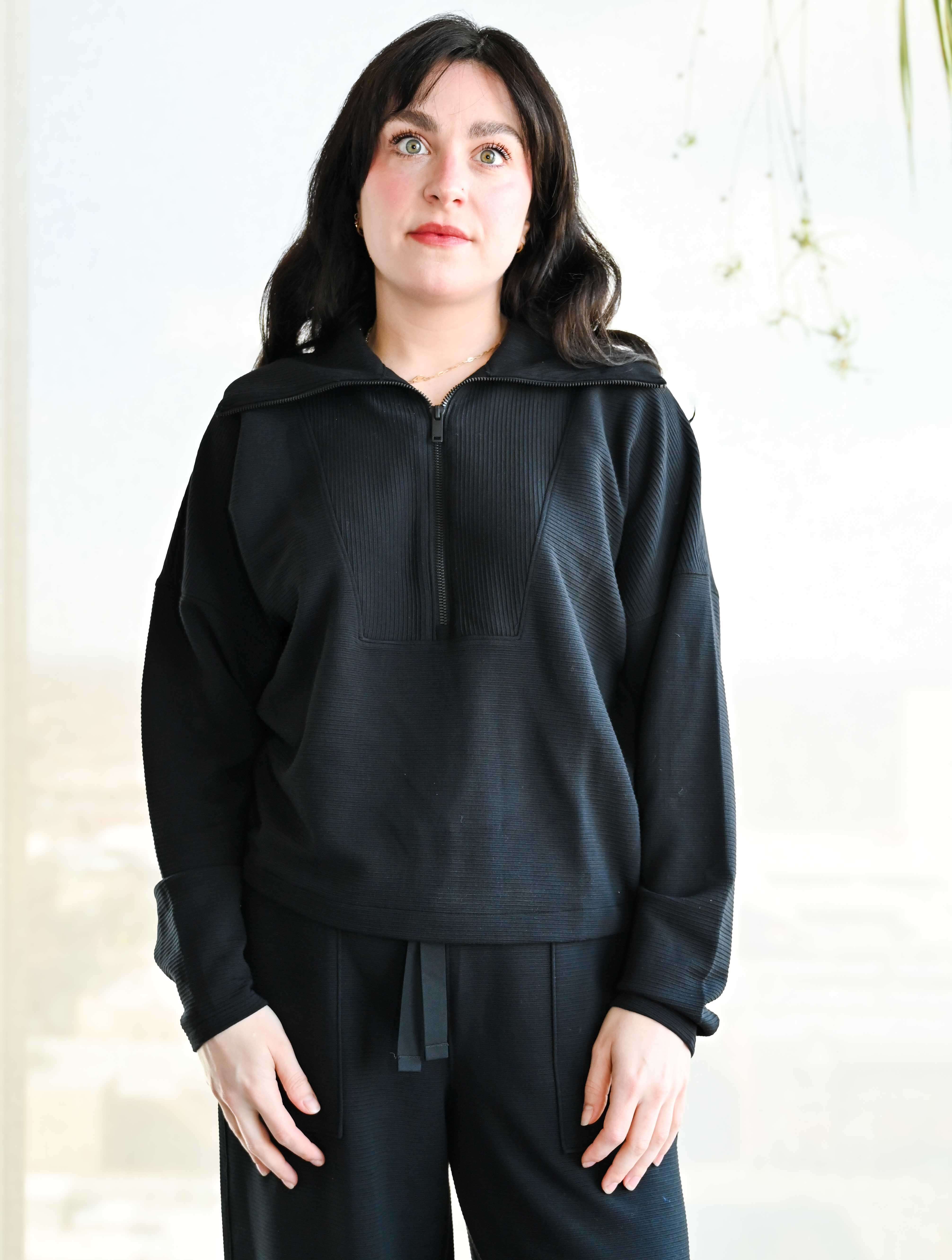 SPANX AirEssentials French Rib Half Zip