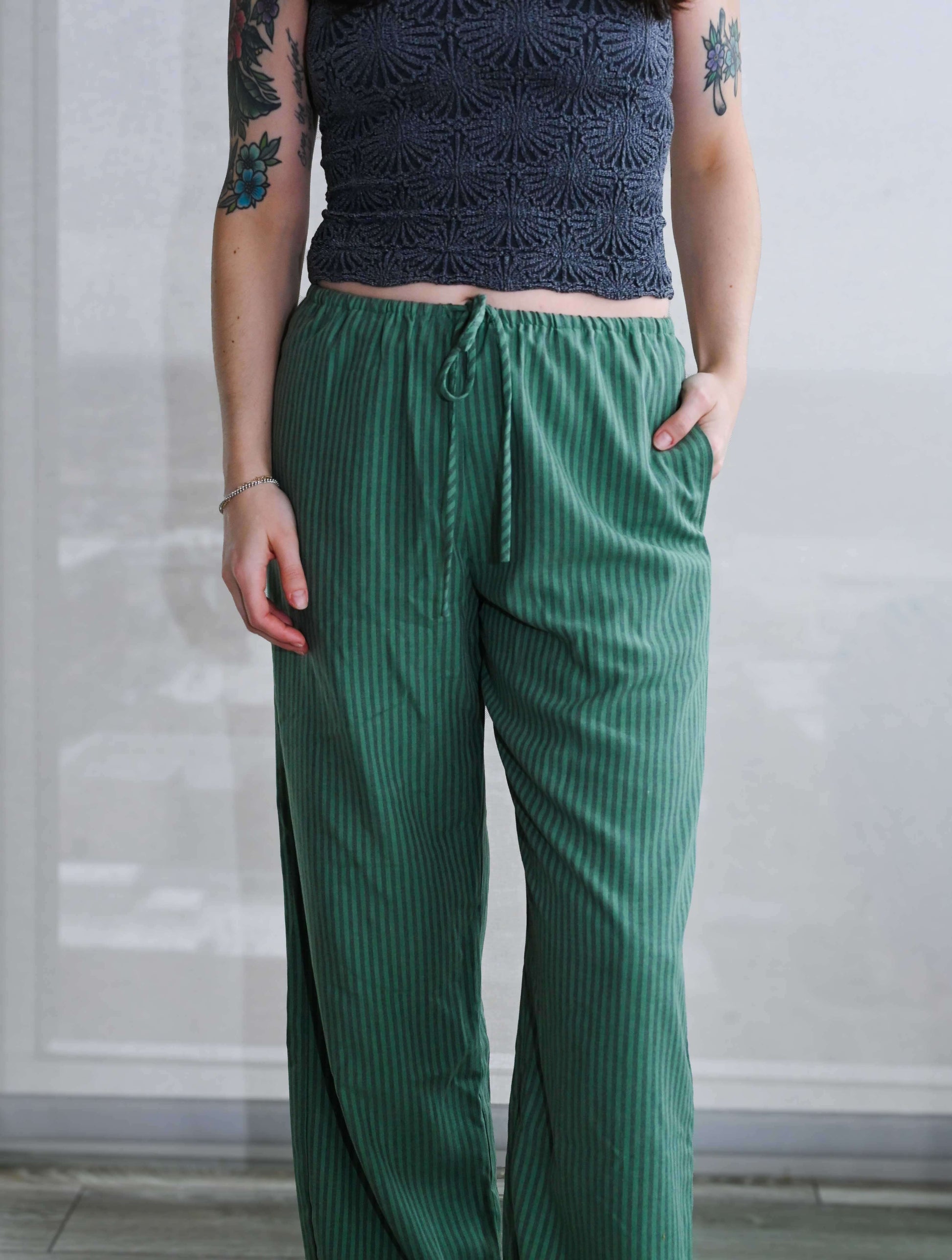 Striped Drawstring Pants