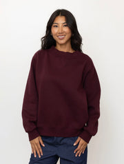 Fleece Wide Neck Sweatshirt