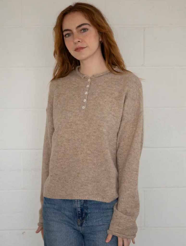 Henley Pullover Sweater