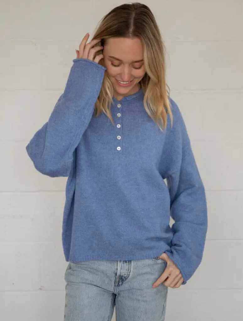 Henley Pullover Sweater