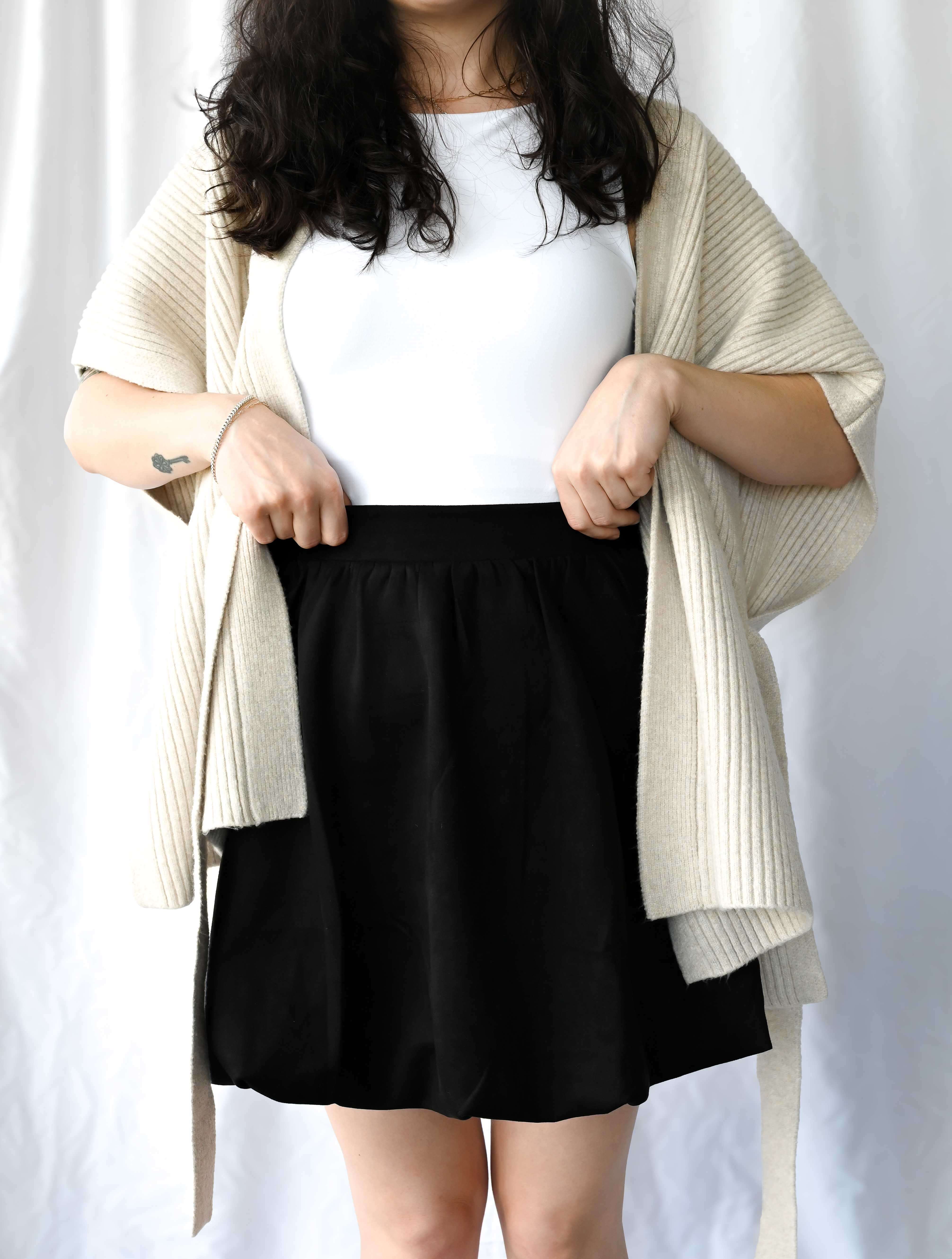 Suede Bubble Skirt