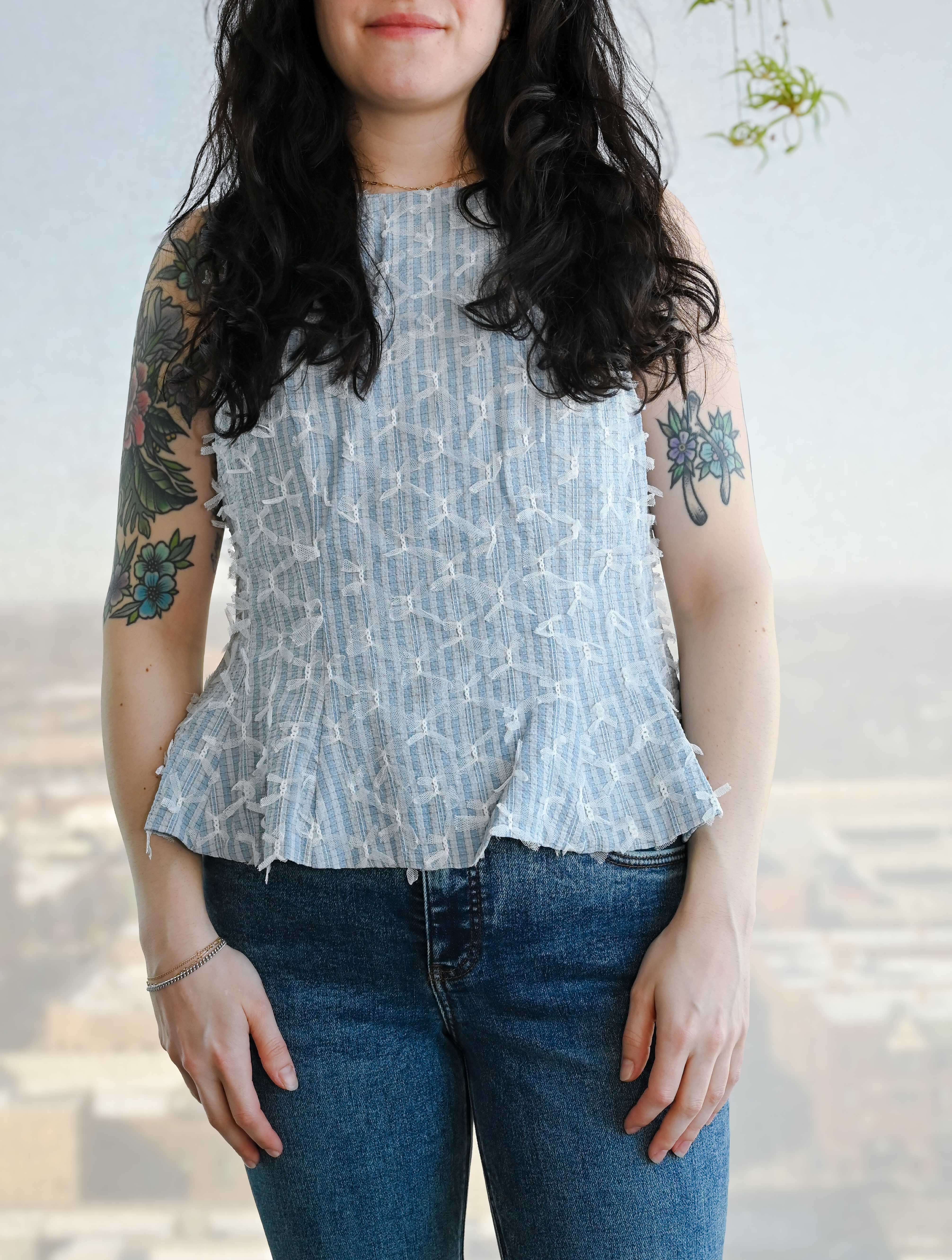 Sleeveless Patterned Top