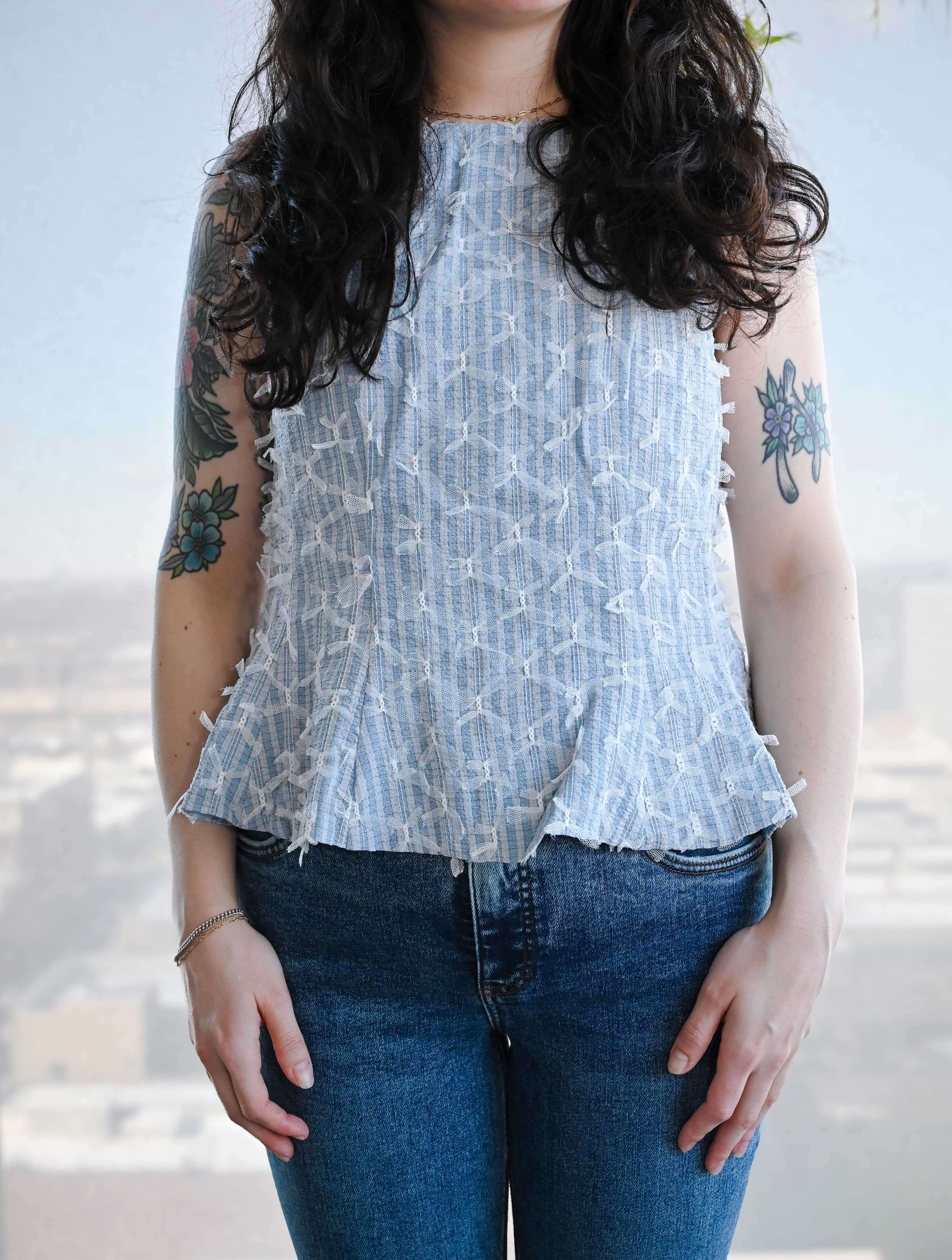 Sleeveless Patterned Top