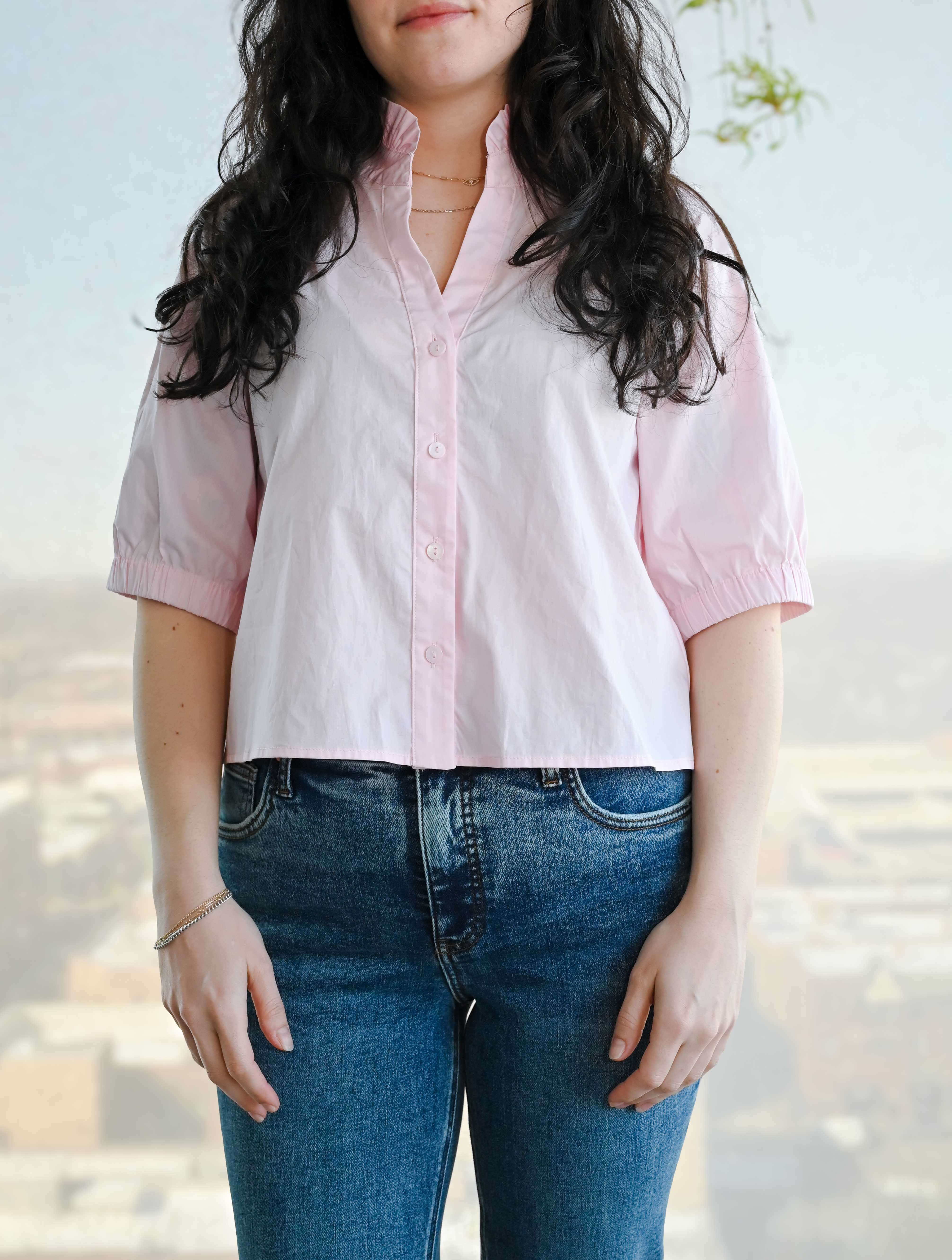 Short Sleeve V-Neck Top