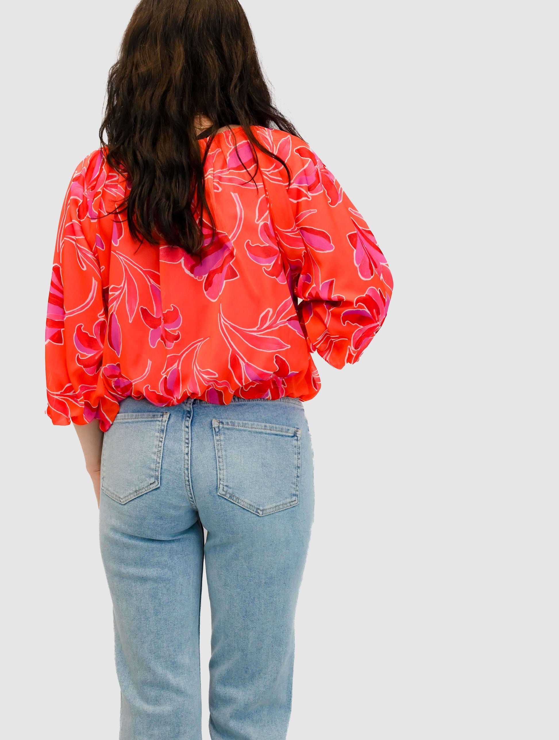 Puff Sleeve Flowy Blouse