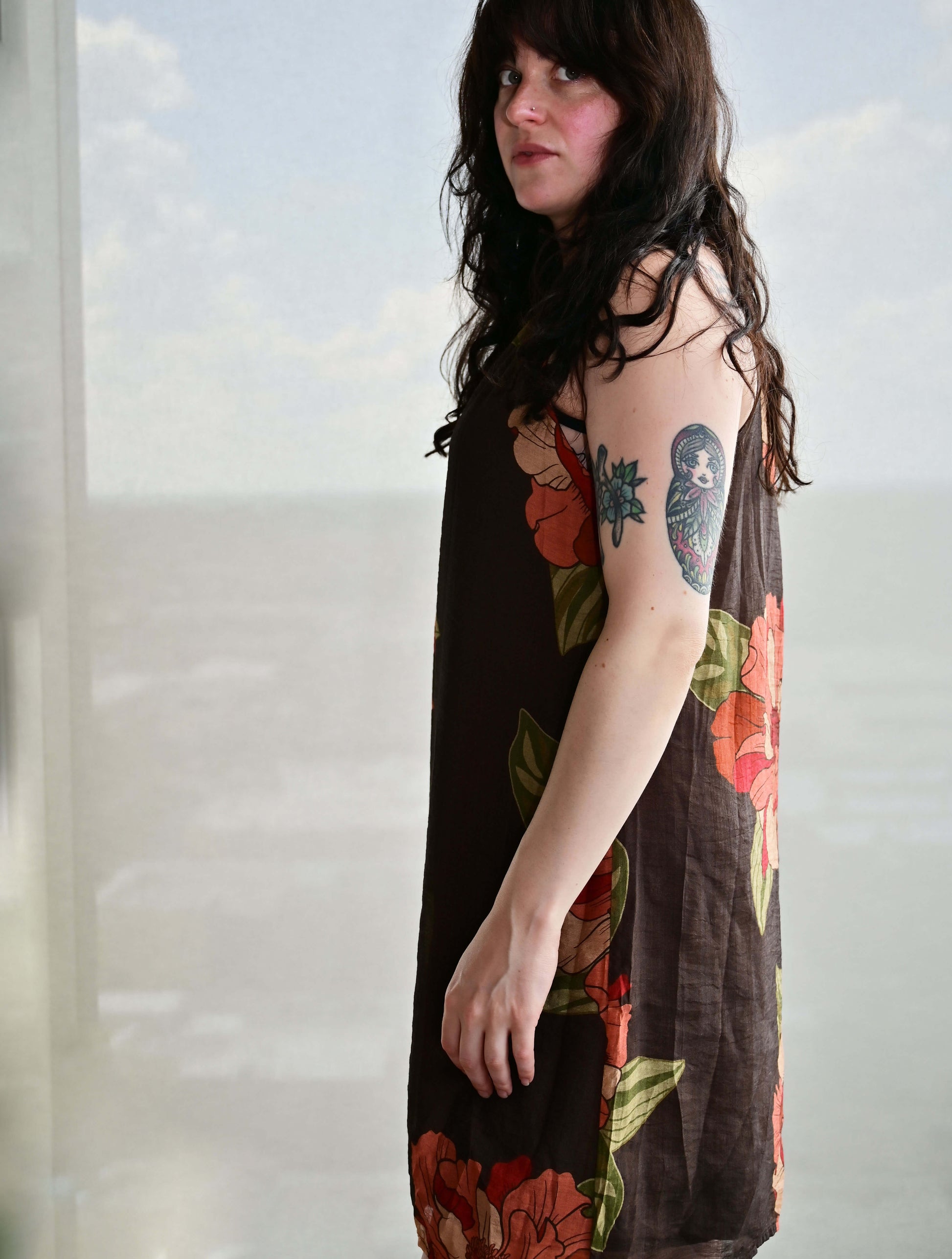 Sleeveless Floral Flowy Dress