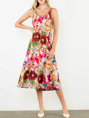 Floral Tiered Midi Dress