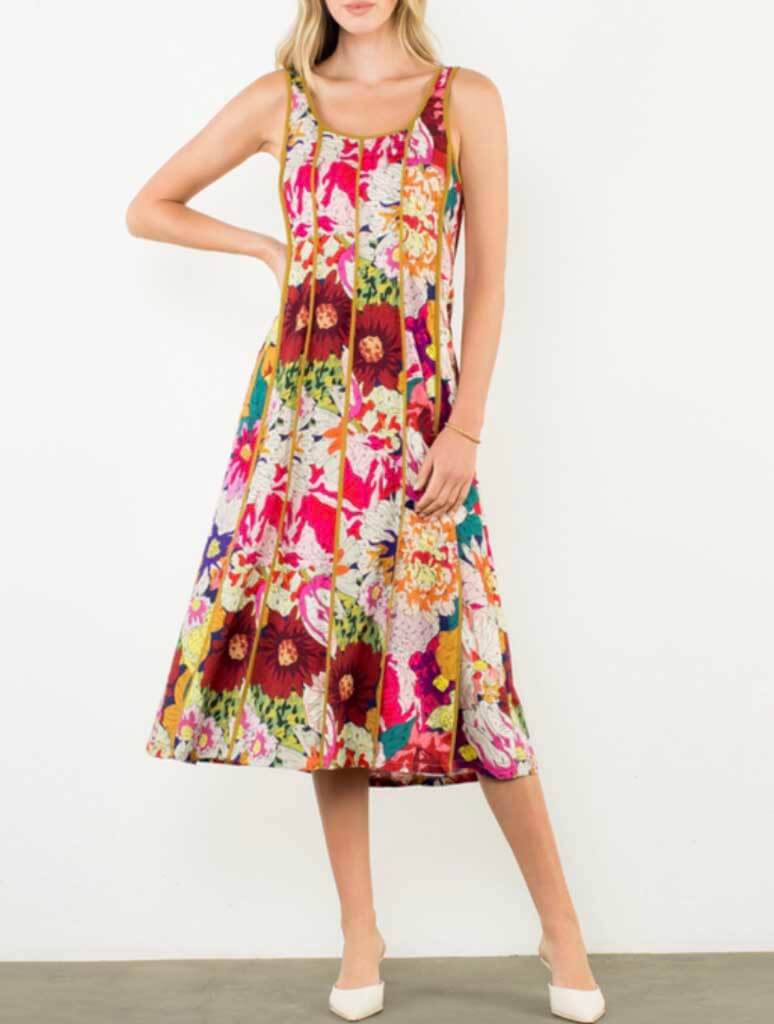 Floral Tiered Midi Dress