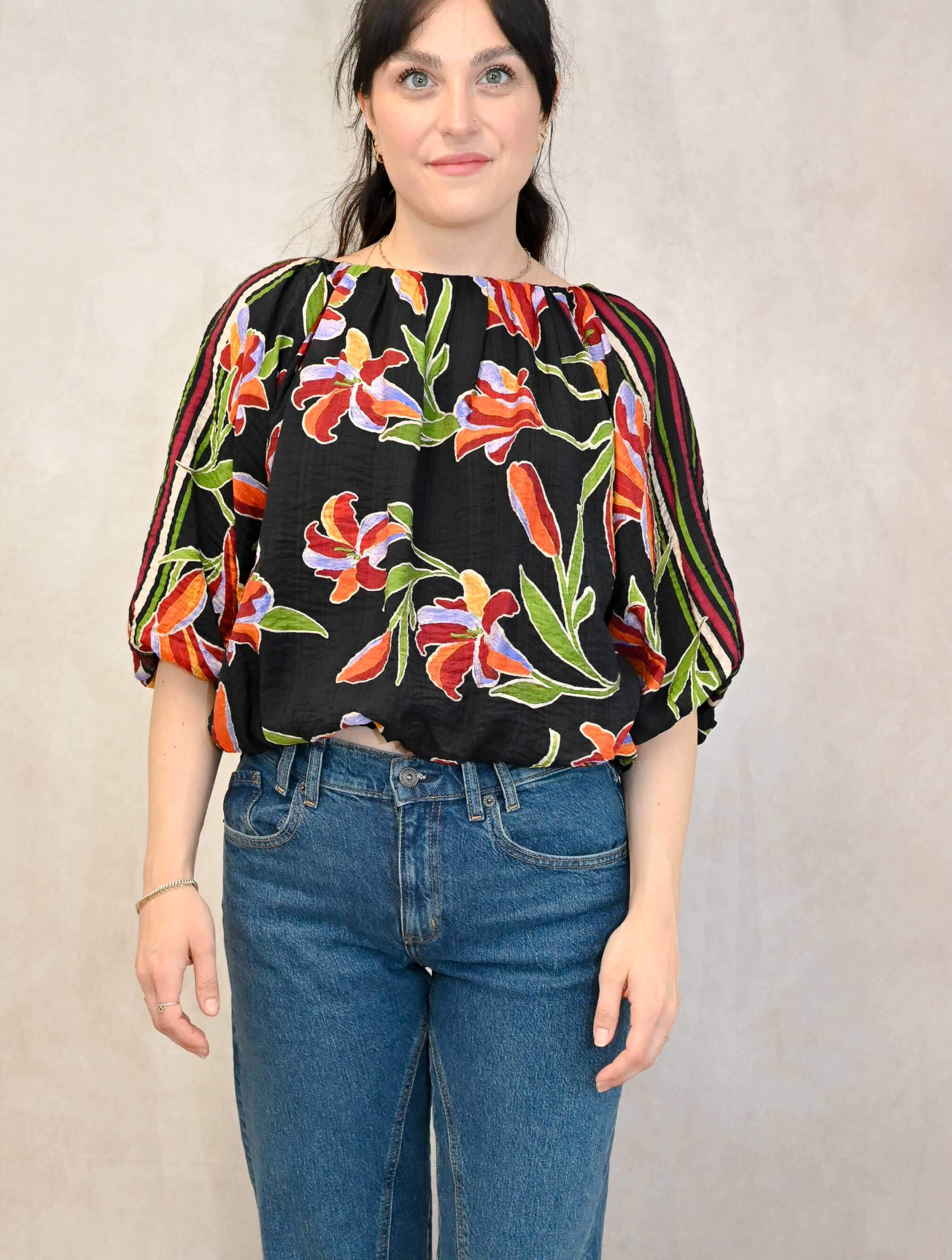 Puff Sleeve Floral Blouse