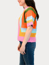 Eyelet Multi Color Knit Top