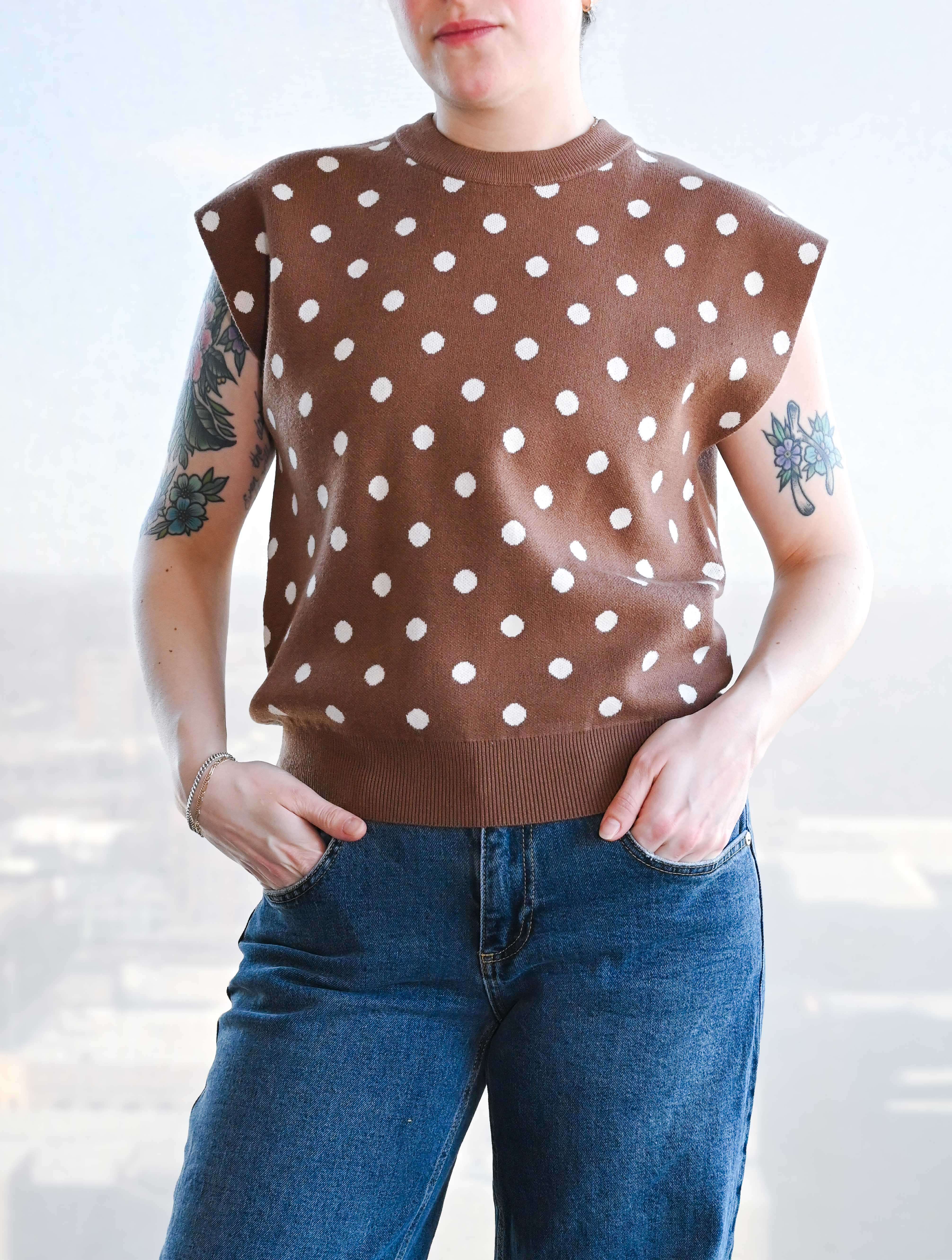 Sleeveless Polkadot Top