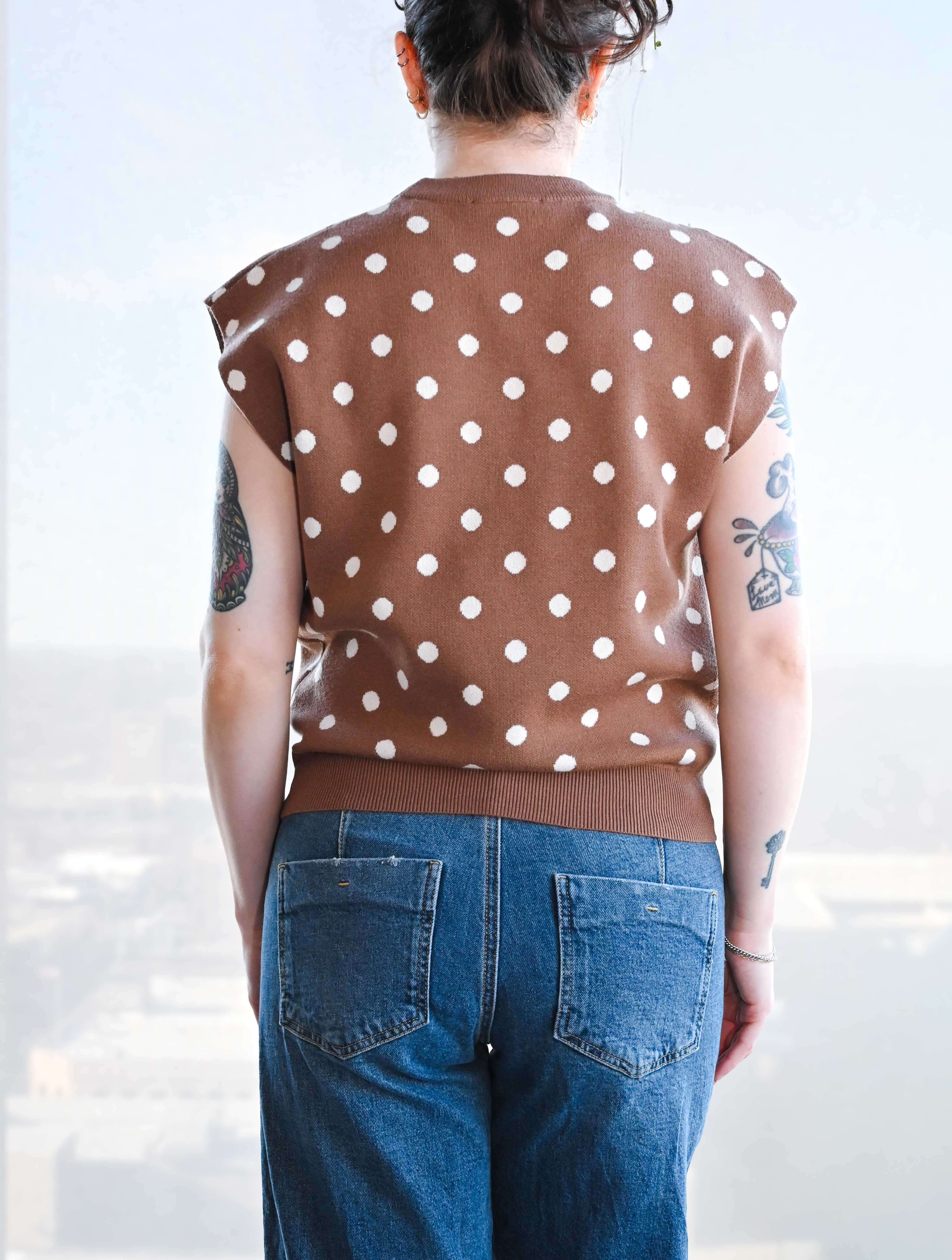 Sleeveless Polkadot Top