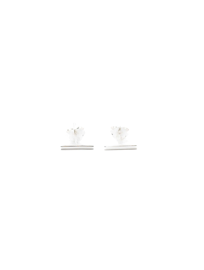 Long Bar Studs in Sterling Silver