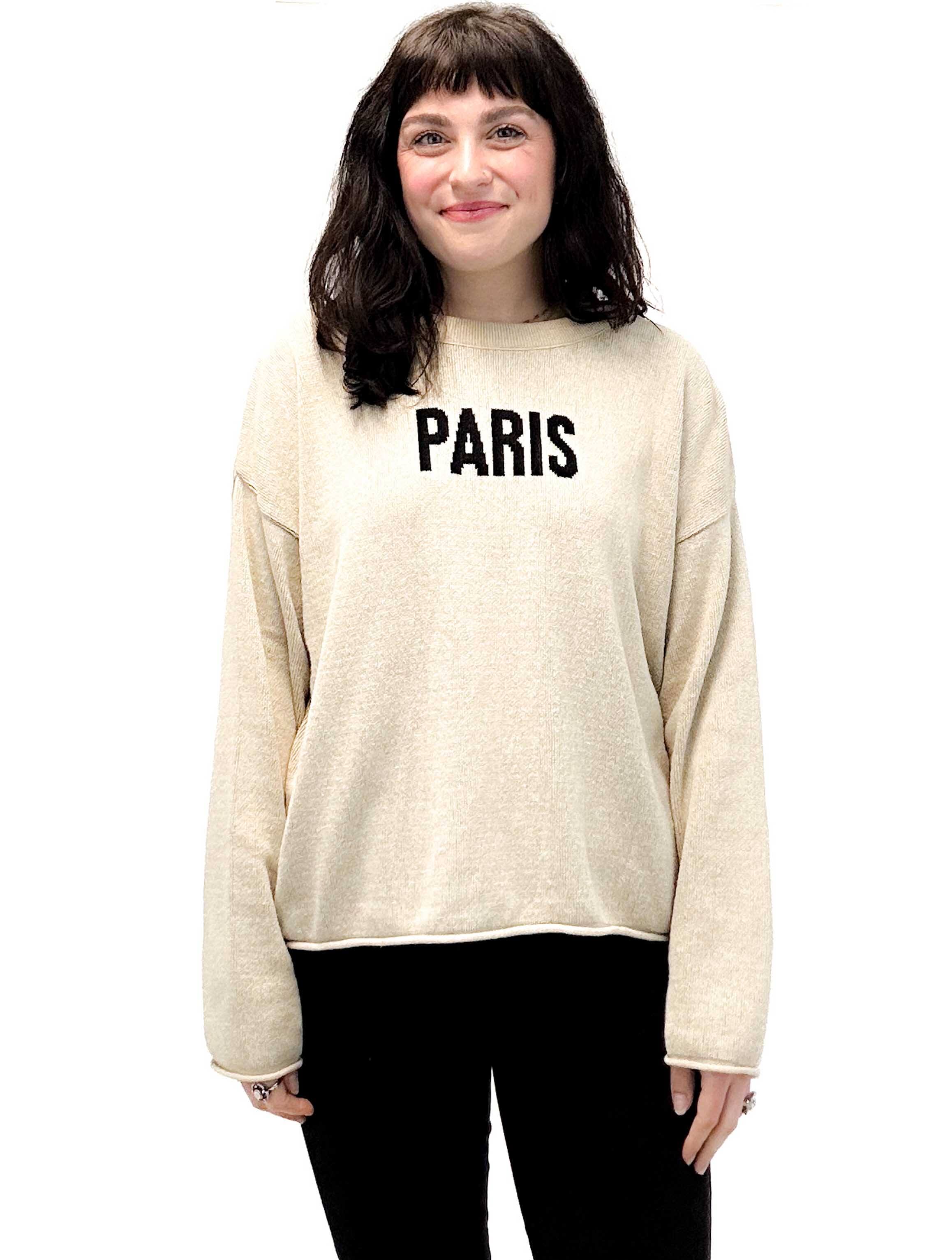 "Paris" Sweater in Camel/Black