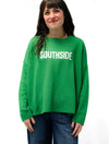 “Southside” Sweater in Green/White