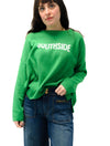 “Southside” Sweater in Green/White