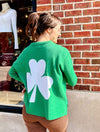 “Southside” Sweater in Green/White