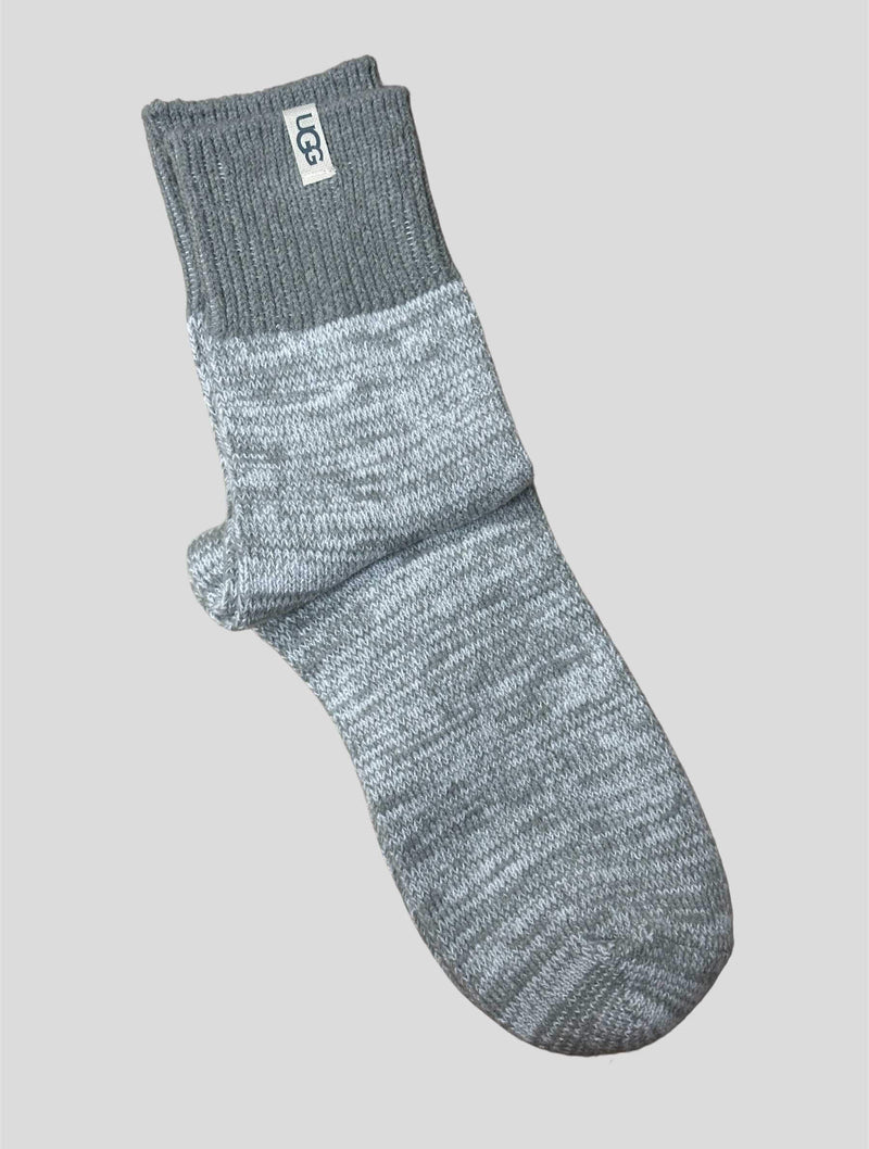 UGG Rib Knit Slouchy Quarter Sock in Seal