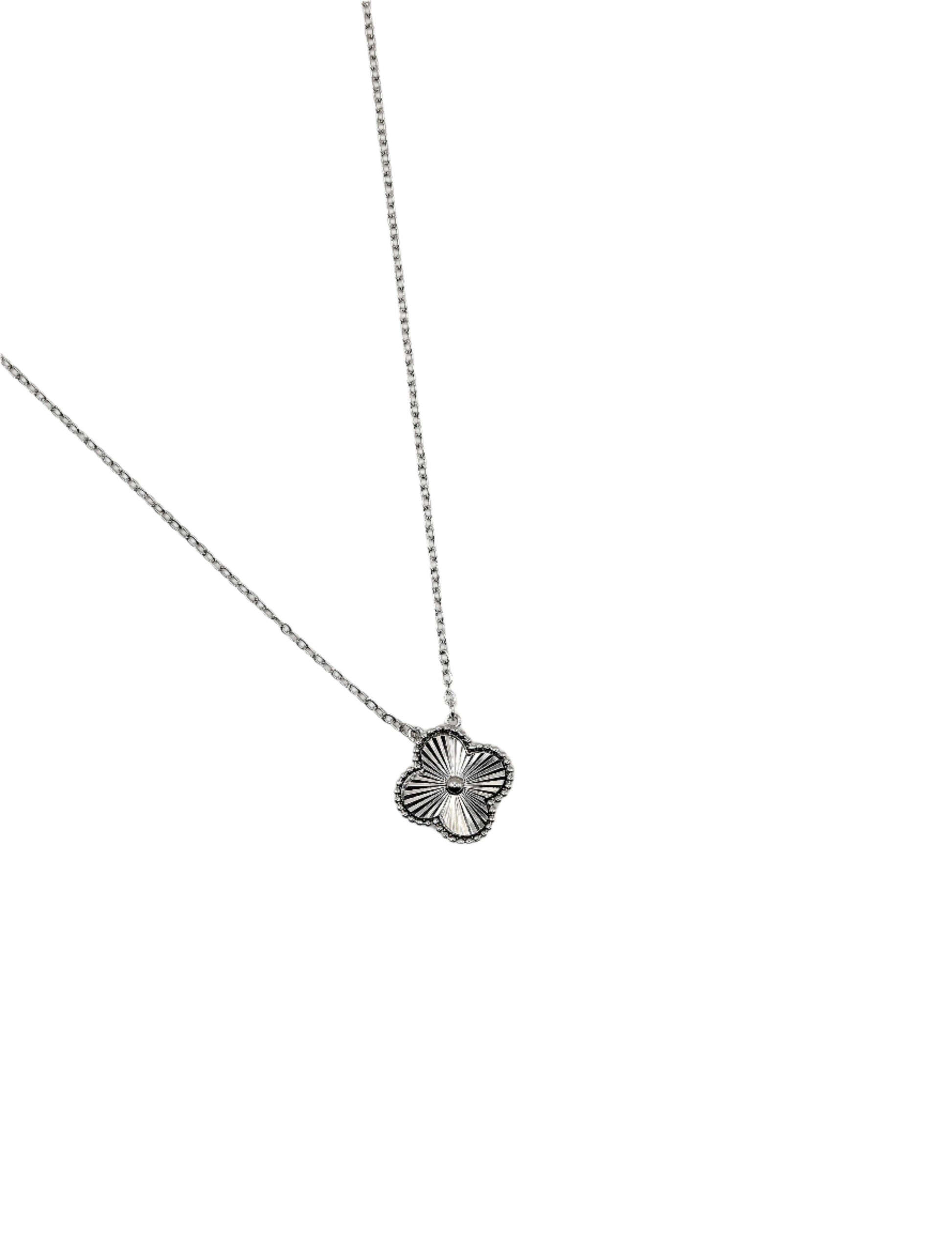 Radiant Clover 14k Gold Dipped Pendant Necklace