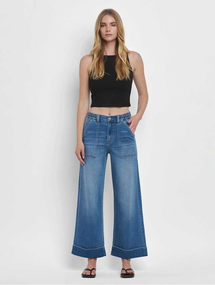 Vervet Kris High Rise Super Soft Baggy Wide Leg Jeans