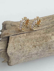 CZ Spike Hinge Earrings