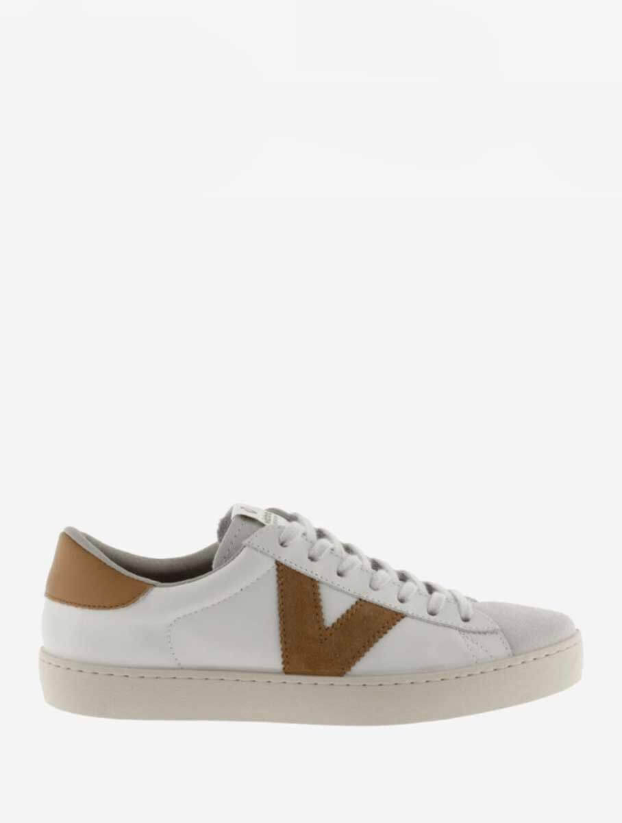 Victoria Berlín & Split Leather Sneaker in Cuero (Final Sale)