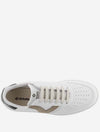 Victoria Madrid Contrast Faux Leather Sneaker in Stone