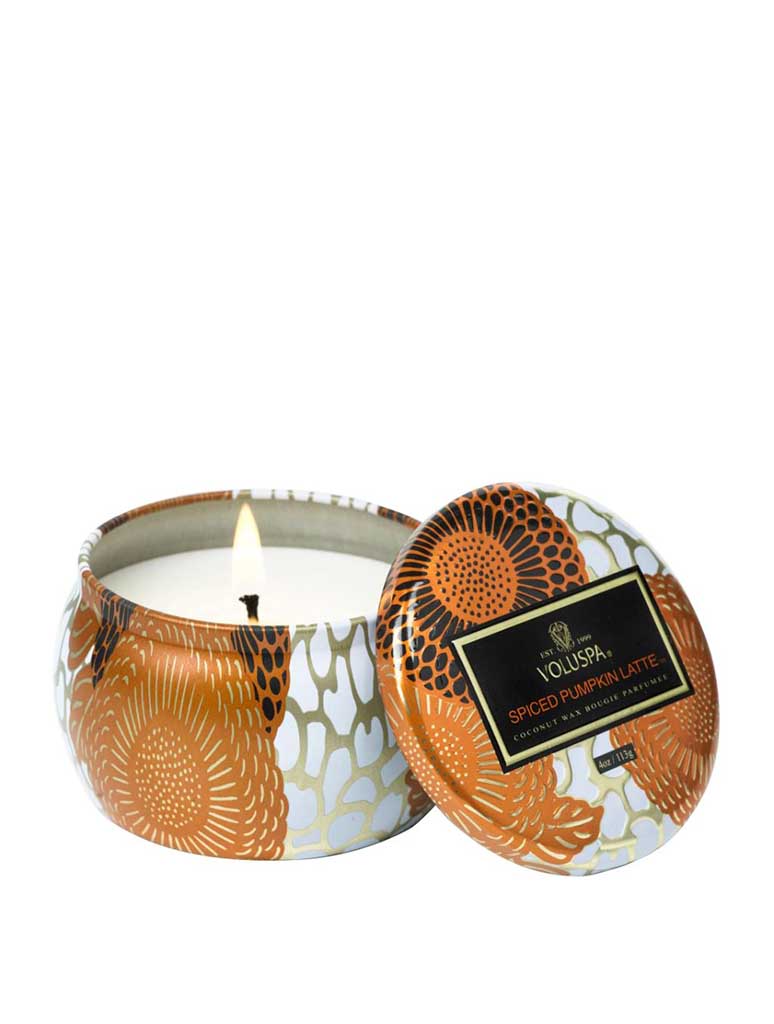 Voluspa Mini Tin Candle in Spiced Pumpkin Latte