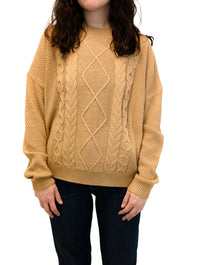 Cable Knit Crew Neck Sweater