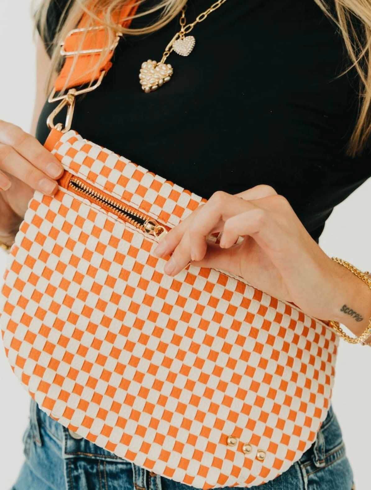 Westlyn Woven Bum Bag with Studded Detail