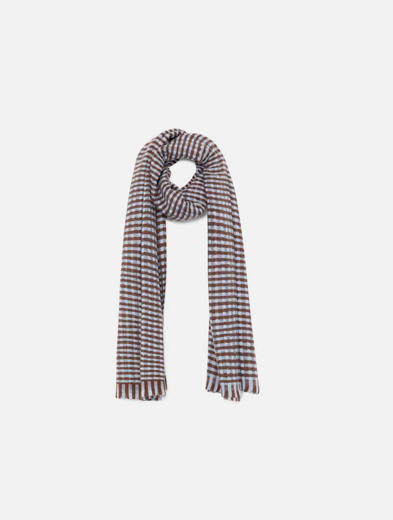 Checkered Scarf in Light Blue
