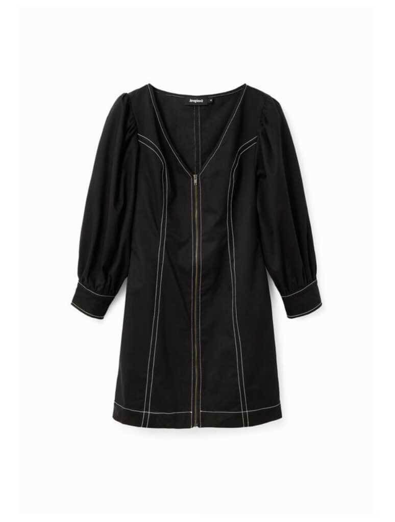 Desigual Short Slim Zip Dress in Black (Final Sale)